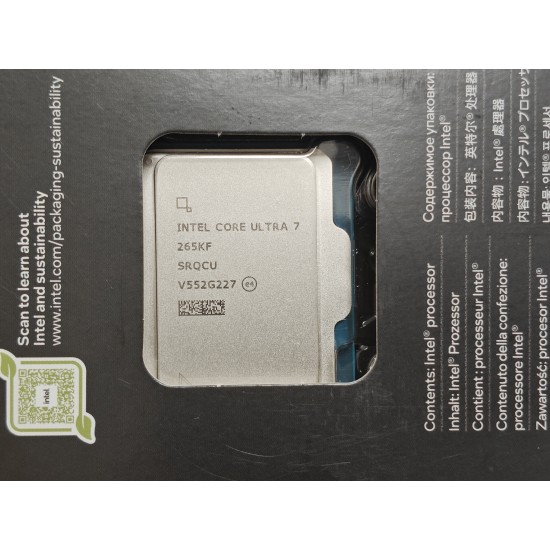 Procesor Intel Arrow Lake Core Ultra 7 265KF, 3.90Ghz pana la 5.5Ghz, 30MB Cache Smart, LGA1851, BX80768265KF, Box