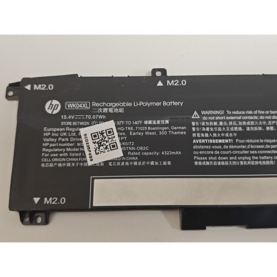 Baterie Laptop Gaming, HP, M39179-005, M39179-001, M3822-1D1, M39180-800, M38822-AC1, M38822-1D1, M38822-171, WK04, WK04XL, WK04070XL-PL, HSTNN-IB9V, HSTNN-OB2C, CU2611, 15.4V, 4323mAh, 70.07Wh