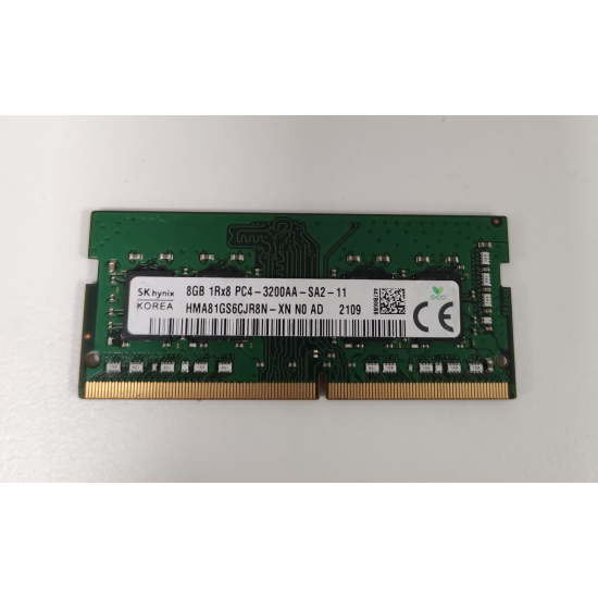 Memorie RAM Laptop, SK hynix, 8GB, 1Rx8, DDR4, PC4-25600, 3200MHz, 1.2V, HMA81GS6CJR8N-XN, CL22, Non-ECC, SODIMM, 260 pini
