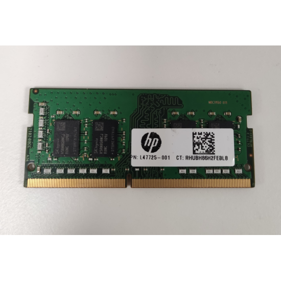 Memorie RAM Laptop, SK hynix, 8GB, 1Rx8, DDR4, PC4-25600, 3200MHz, 1.2V, HMA81GS6CJR8N-XN, CL22, Non-ECC, SODIMM, 260 pini