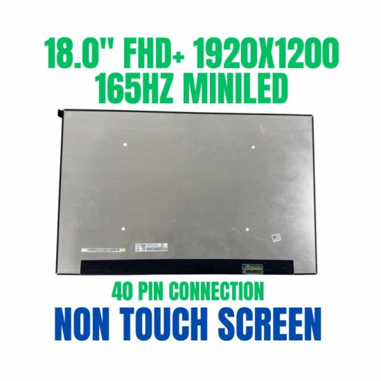 Display Laptop Gaming, Asus, TUF A18 FA808P, FA808PM, FA808PP, FA808PR, 18010-18000100, NE180WUM-NY1 V8.0, 18.0 inch, rezolutie FHD+, 1920x1200, non touch, 165Hz, 40 pini