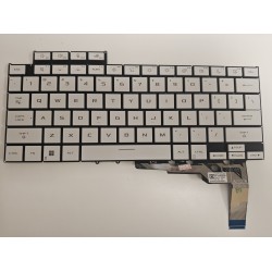 Tastatura Laptop Gaming, Asus, ROG Zephyrus G16 GU605C, GU605CP, GU605CR, GU605CW, iluminata, RGB Per Key, 12 pini, alba, layout US
