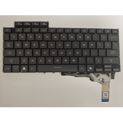 Tastatura Laptop Gaming, Asus, ROG Zephyrus G16 GU605C, GU605CP, GU605CR, GU605CW, iluminata, RGB 4 Zone, 16 pini, gri, layout US