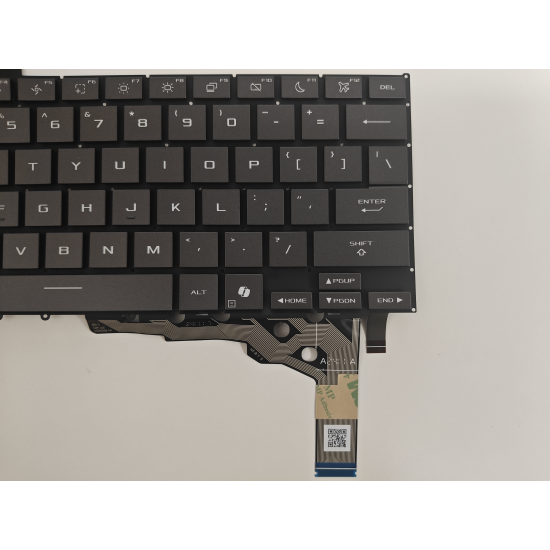 Tastatura Laptop Gaming, Asus, ROG Zephyrus G16 GU605C, GU605CP, GU605CR, GU605CW, iluminata, RGB 4 Zone, 16 pini, gri, layout US