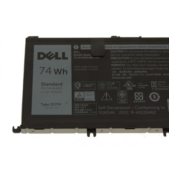 Baterie Laptop, Dell, Inspiron, 15 7559, P57F, P57F002, 357F9, 11.1V, 6333mAh, 74Wh