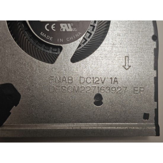Cooler procesor Laptop Gaming, Asus, ROG Strix G17 G713IR, G713IM, 13NR0540P01011, DFSCM227163927-FNAB, 6033B0092301, 12V, 1A, CPU