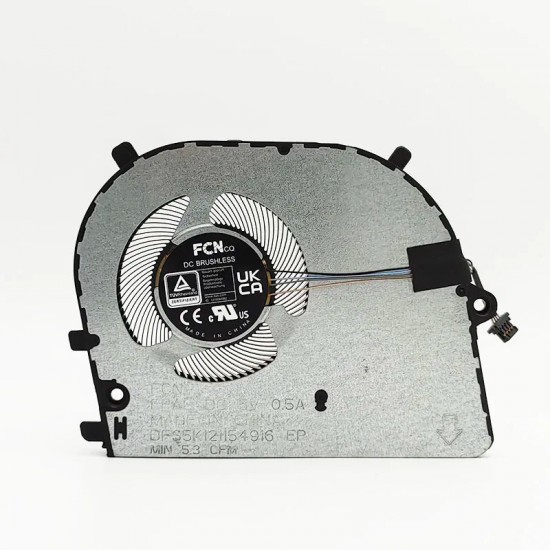 Cooler procesor Laptop, Dell, Inspiron 16 5625, P117F, P117F005, KPJ01, 0KPJ01, DFS5K121154916-FPAL, 023.100QE.0001, 5V, 0.5A, CPU