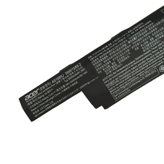 Baterie Laptop, Acer, Aspire E5-576, E5-576G, KT.0060G.001, 3INR/19/65-2, AS16B5J, 10.95V, 5400mAh, 61.3Wh