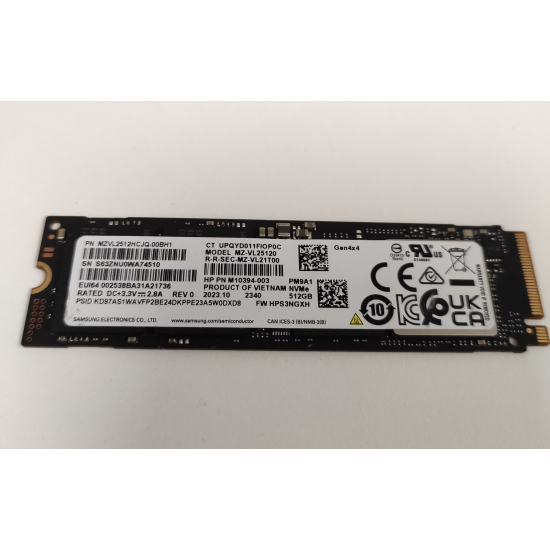 Solid State Drive (SSD) Samsung PM9A1, 512GB, PCIe Gen 4.0 x 4, NVMe M.2, MZ-VL25120, MZVL2512HCJQ-00BH1, 6900 MB/s, 5000 MB/s, Laptop/Desktop, Nou
