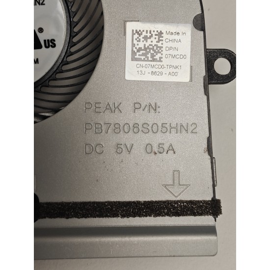 Cooler Laptop, Dell, 7MCD0, 07MCD0, PB7806S05HN2, DC28000K7E0, UMA, 5V, 0.5A