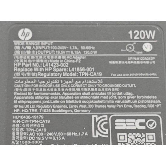 Incarcator Laptop, HP, ZBook Studio G10, L41423-002, L41856-001, TPN-CA19, 19.5V, 6.15A, 120W, mufa 4.5x3.0mm