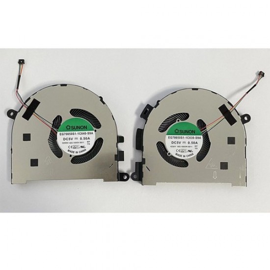 Set coolere Laptop, Lenovo, IdeaPad Yoga C940-15IRH Type 81TE, 5H40S19977, EG70050S1-1C040-S9A, 023.100GV.0011, EG70050S1-1C030-S9A, 023.100GW.0011, 5V, 0.50A