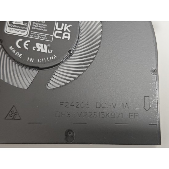 Cooler placa video Laptop Gaming, Gigabyte A16 CMH, DFS5M22S15K871-F24206, 5V, 1A, GPU