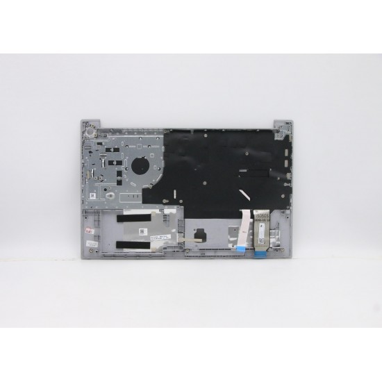 Carcasa superioara cu tastatura palmrest Laptop, Lenovo, Thinkpad E15 Gen 1 Type 20RD, 20RE, 5M10V16943,  AM1D6000610, AM1D6000A00, FA1D6000EX0, FE5A0, iluminata, argintie, layout UK