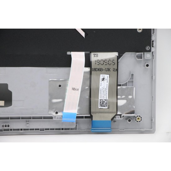 Carcasa superioara cu tastatura palmrest Laptop, Lenovo, Thinkpad E15 Gen 1 Type 20RD, 20RE, 5M10V16943,  AM1D6000610, AM1D6000A00, FA1D6000EX0, FE5A0, iluminata, argintie, layout UK
