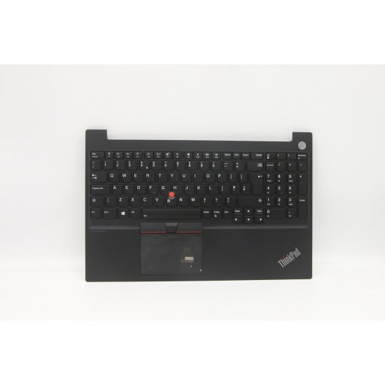 Carcasa superioara cu tastatura palmrest Laptop, Lenovo, Thinkpad E15 Gen 1 Type 20RD, 20RE, 5M10V16943, AM1D6000600, AM1D6000A00, FA1D6000EX0, FE5A0, iluminata, neagra, layout UK
