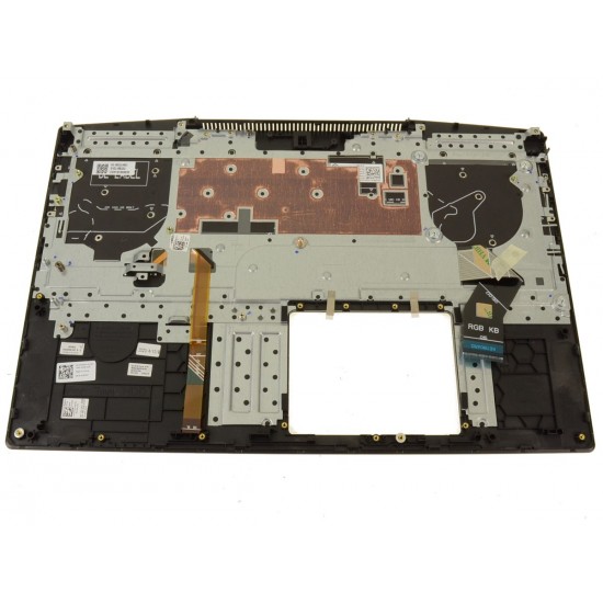 Carcasa superioara cu tastatura palmrest Laptop Gaming, Dell, G5 SE 5505, P89F, P89F004, T93MY, 0T93MY, TWXFJ, 0TWXFJ, TC0D2, 0TC0D2, 46M.0K5CS.0027, iluminata, RGB 4 Zone, 20 pini, neagra, layout US