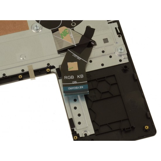 Carcasa superioara cu tastatura palmrest Laptop Gaming, Dell, G5 SE 5505, P89F, P89F004, T93MY, 0T93MY, TWXFJ, 0TWXFJ, TC0D2, 0TC0D2, 46M.0K5CS.0027, iluminata, RGB 4 Zone, 20 pini, neagra, layout US