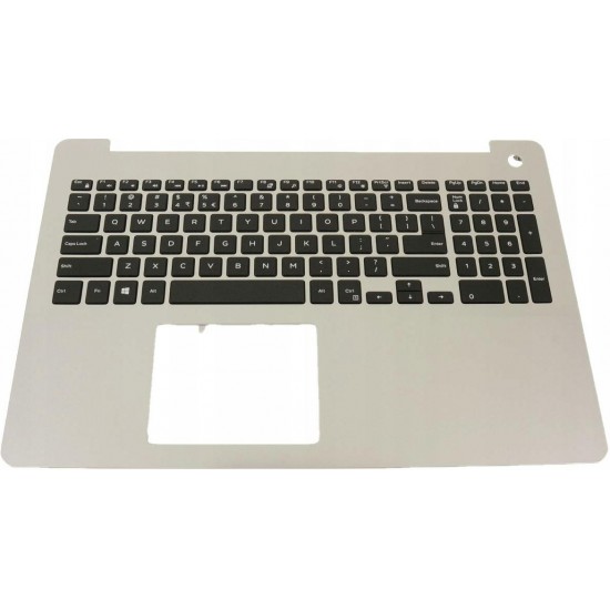 Carcasa superioara cu tastatura palmrest Laptop, Dell, Inspiron 15 5583, P86F, P86F001, HC3KR, 0HC3KR, F77JT, 0F77JT, 021HY, 0021HY, 439.0FW02.0002-3, argintie, layout US