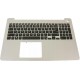 Carcasa superioara cu tastatura palmrest Laptop, Dell, Inspiron 15 5583, P86F, P86F001, HC3KR, 0HC3KR, F77JT, 0F77JT, 021HY, 0021HY, 439.0FW02.0002-3, argintie, layout US