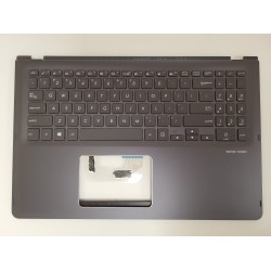 Carcasa superioara cu tastatura palmrest Laptop 2-in-1, Asus, ZenBook Flip UX561UA, UX561UAR, UX561UN, UX561UNR, 90NB0G41-R30690, 13NB0G41AP0101, 3BBKKTAJK40, UX561UA-1A, iluminata, gri inchis, layout US