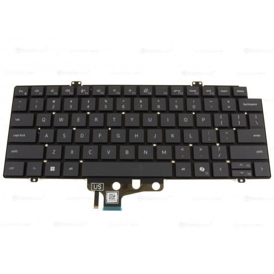 Tastatura Laptop, Dell, Pro Max 14 MC14255, P196G, P196G002, RW20C, 0RW20C, iluminata, gri inchis, layout US