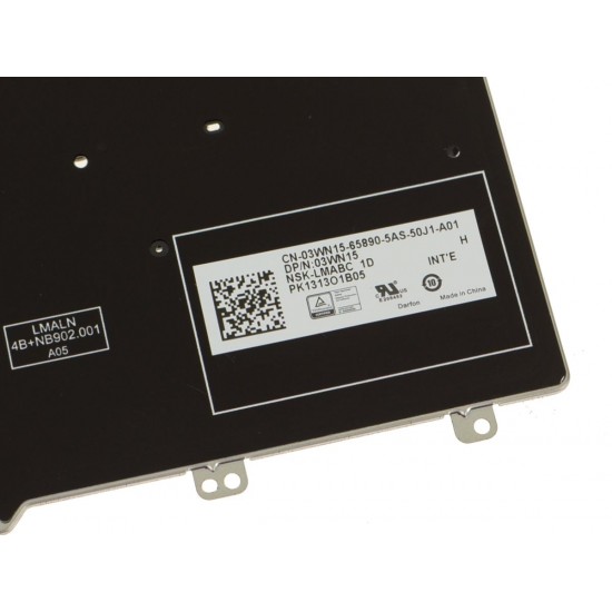 Tastatura compatibila Laptop, Dell, XPS 12 9250, T02H, T02H001, iluminata, neagra, layout US