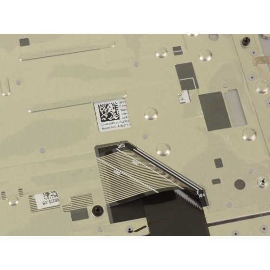 Carcasa superioara cu tastatura palmrest Laptop, Dell, Inspiron 15 5580, P77F, P77F001, KYYM7, 0KYYM7, K8HH4, 0K8HH4, 46M.0F8CS.0055, 460.0F808.0003, argintie