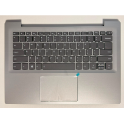 Carcasa superioara cu tastatura palmrest Laptop, Lenovo, IdeaPad 320S-14IKB Type 80X4, 81BN, 5CB0N78343, APTYS000302, AM1YS000200, ET1YN000100, iluminata, Mineral Grey, layout US