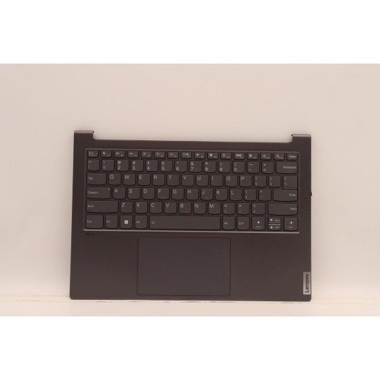 Carcasa superioara cu tastatura palmrest Laptop, Yoga Slim 7 Pro 14IAH7 Type 82UT, 5CB1J23641, AM2T1000210, EL2KF000B00, iluminata, Slate Grey, layout US