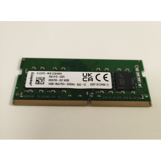 Memorie RAM Laptop, Kingston, 16GB, 1Rx8, DDR4, PC4-25600, 3200MHz, 1.2V, K1CXP8-MIB, CL22, Non-ECC, SODIMM, 260 pini