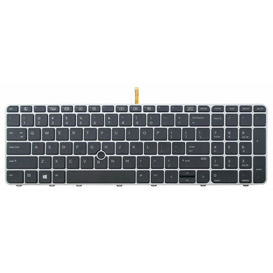 Tastatura Laptop, HP, EliteBook 755 G3, 850 G3, iluminata, layout US, cu mouse pointer Tastaturi noi