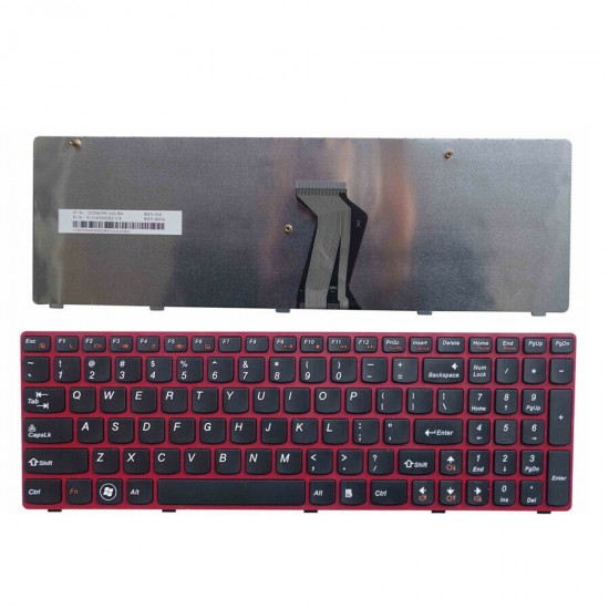 Tastatura laptop, Lenovo, IdeaPad Z580, G585, Z585, G585A, V585, cu rama, rosie, US