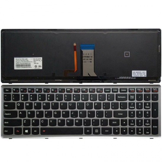 Tastatura Laptop, Lenovo, IdeaPad Z710, iluminata, layout US Tastaturi noi