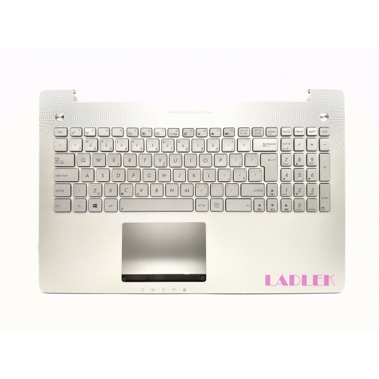 Carcasa superioara cu tastatura iluminata laptop Asus N550 argintiu layout UK Tastaturi noi