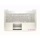 Carcasa superioara cu tastatura iluminata laptop Asus N550 argintiu layout UK Tastaturi noi