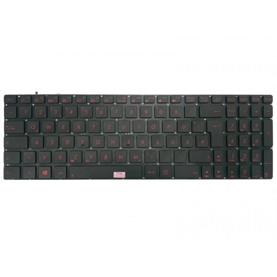 Tastatura Laptop Asus N750 iluminata rosie layout LA (Spanish) Tastaturi noi