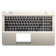 Carcasa superioara cu tastatura palmrest Laptop, Asus, X541, X541U, X541UV, X541S, X541SA, X541SC, X541N, X541NC, auriu Carcasa Laptop