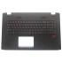 Carcasa superioara cu tastatura palmrest Laptop, Asus, ROG GL752, GL752V, GL752VL, GL752VW, GL752VWM, 90NB0A41-R31US0, iluminata, layout US