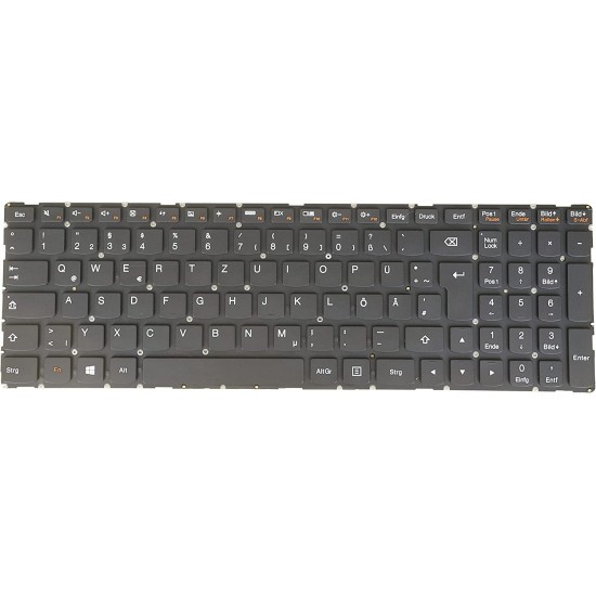 Tastatura Laptop, Lenovo, IdeaPad 700-17ISK Type 80RV, cu iluminare, layout DE (Germana) Tastaturi noi