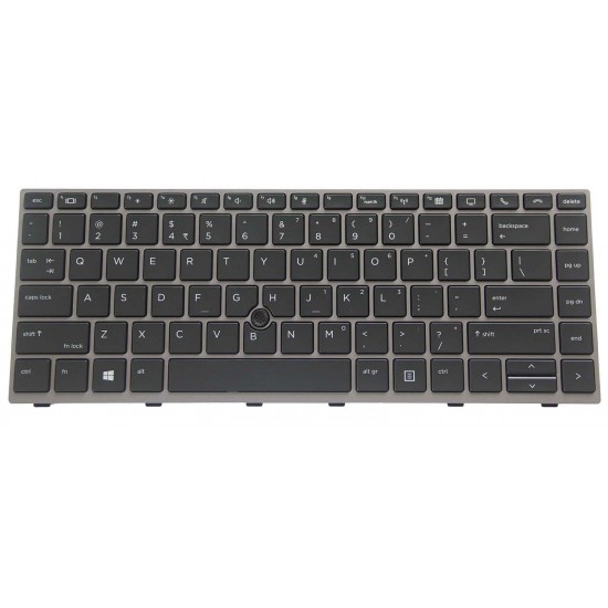 Tastatura Laptop, HP, EliteBook 745 G5, 840 G5, 846 G5, Zbook 14u G5, L11307-001, L14377-001, L11307-B31, L14377-B31, SN9172BL, cu iluminare, layout US Tastaturi noi
