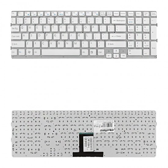 Tastatura Laptop, Sony, Vaio VPC-EB, VPCEB, PCG-71211M, PCG-71212M, PCG-71311M, PCG-71312M, fara rama, alba, layout US Tastaturi noi