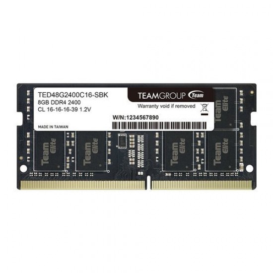 Memorie RAM Team Group DDR4 8GB 2400MHz CL16 SODIMM 1.2V ted48g2400c16-sbk Memorie RAM Noua
