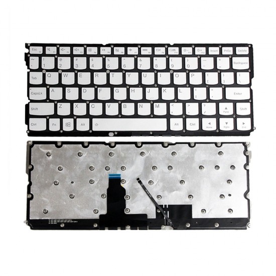 Tastatura laptop, Lenovo, Yoga 900S-12, 900S-12ISK, iluminata, argintie Tastaturi noi