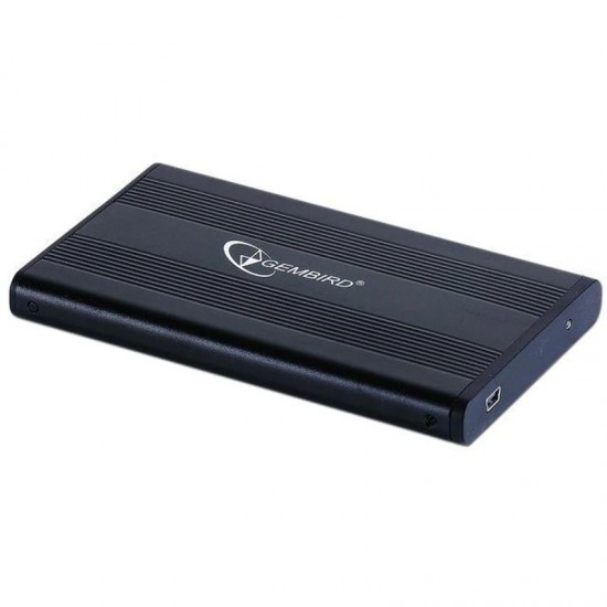 HDD/SSD enclosure Gembird for 2.5 SATA - USB 2.0, Aluminium, Black Accesorii Laptop