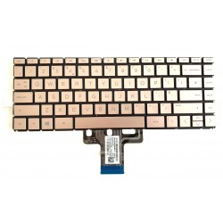 Tastatura compatibila Laptop, HP, X360 Spectre Envy 13-AC, 13-AD, 13-AE, 13-AH, 13-AG, 13-AN, 13-AP, 13-AQ, 13-AR, 13-W, 13T-AH, 13T-AQ, TPN-W133, TPN-W144, 9Z.NECBQ.201, iluminata, aurie, layout US