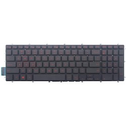 Tastatura Laptop Gaming, Dell, Inspiron G3 17 3779, iluminata, rosie, layout US