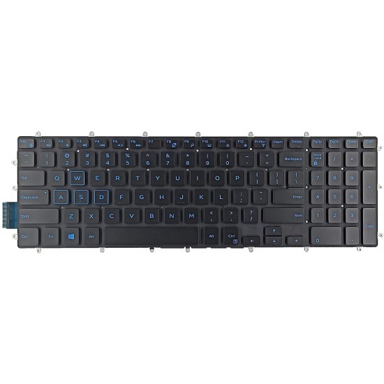 Tastatura Laptop Gaming, Dell, Inspiron 15 7577, iluminata, albastra, layout US Tastaturi noi