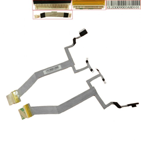 Cablu video lvds Laptop, HP, Pavilion DV5-1000, DV5-1100, DV5-1200, DD0QT6LC800, DD0QT6LC000, DD0QT6LC300