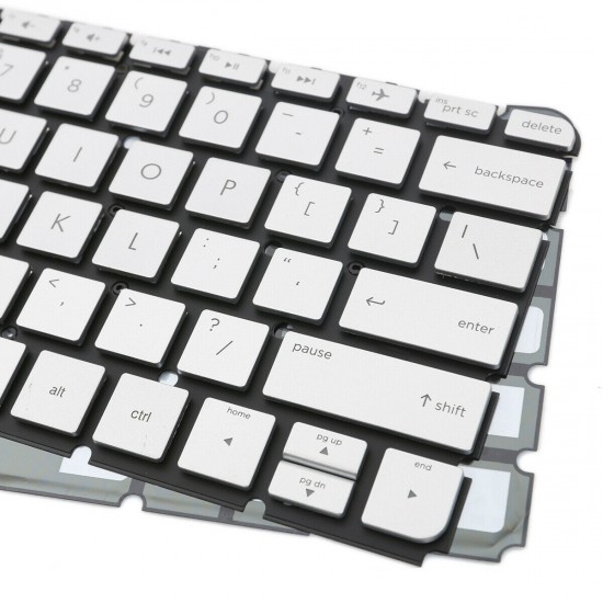 Tastatura Laptop, HP, Envy 13-AB, 13-AB105TX, 13-ab023TU, 6037B0128314, iluminata, argintie